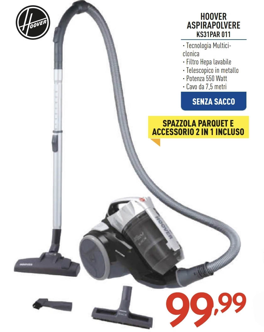 ASPIRAPOLVERE HOOVER KS31PAR 011