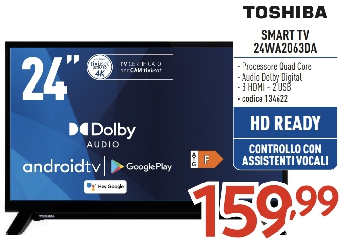 TV TOSHIBA 24WA2063DA 24''