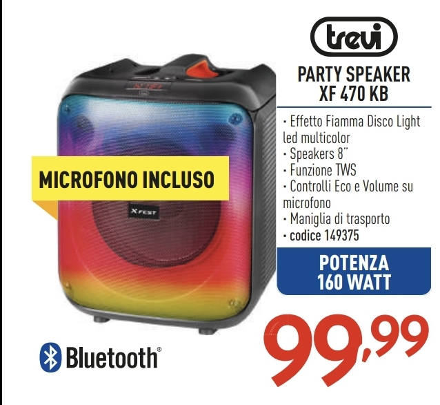 TREVI CASSA BLUETOOTH XF470KB