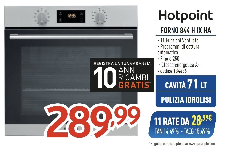 FORNO HOTPOINT-ARISTON 844 H IX HA 71LT