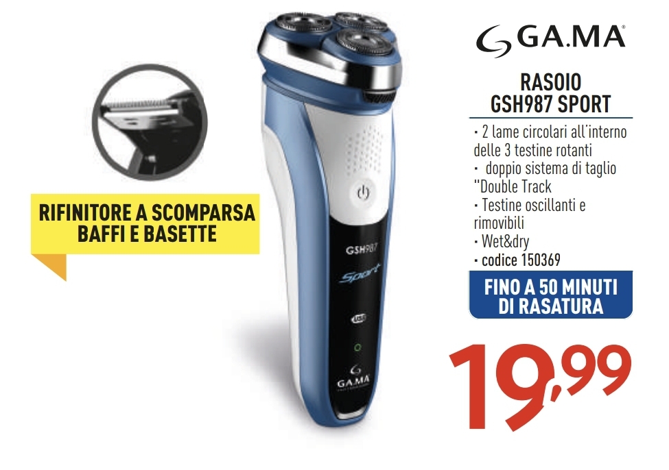 RASOIO GA.MA GSH987 SPORT