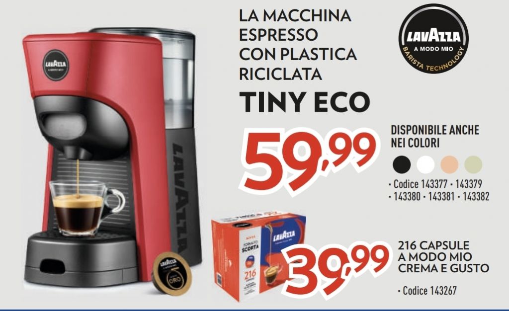 MACCHINA CAFFE LAVAZZA A MODO MIO TINY ECO