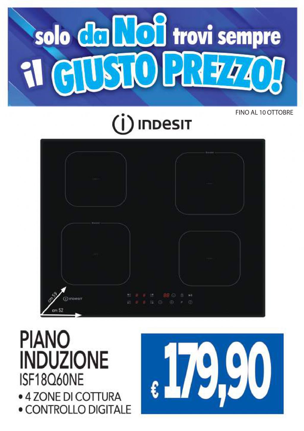 PIANCO COTTURA INDESIT ISF18Q60NE