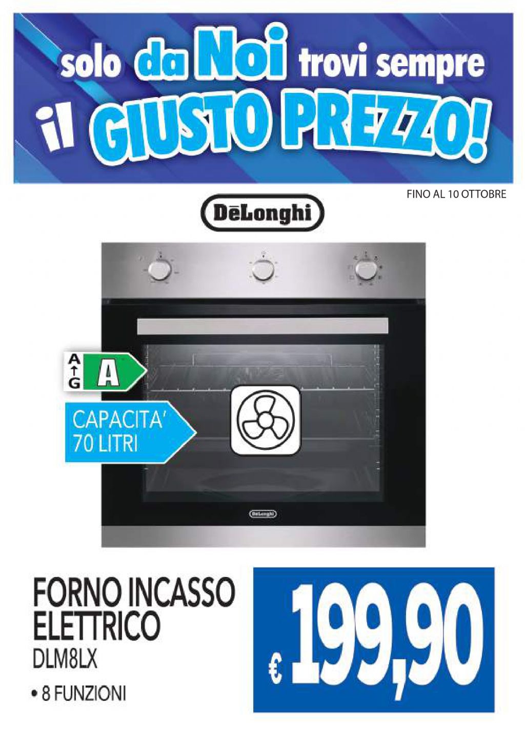 FORNO INCASSO DE LONGHI DLM8LX