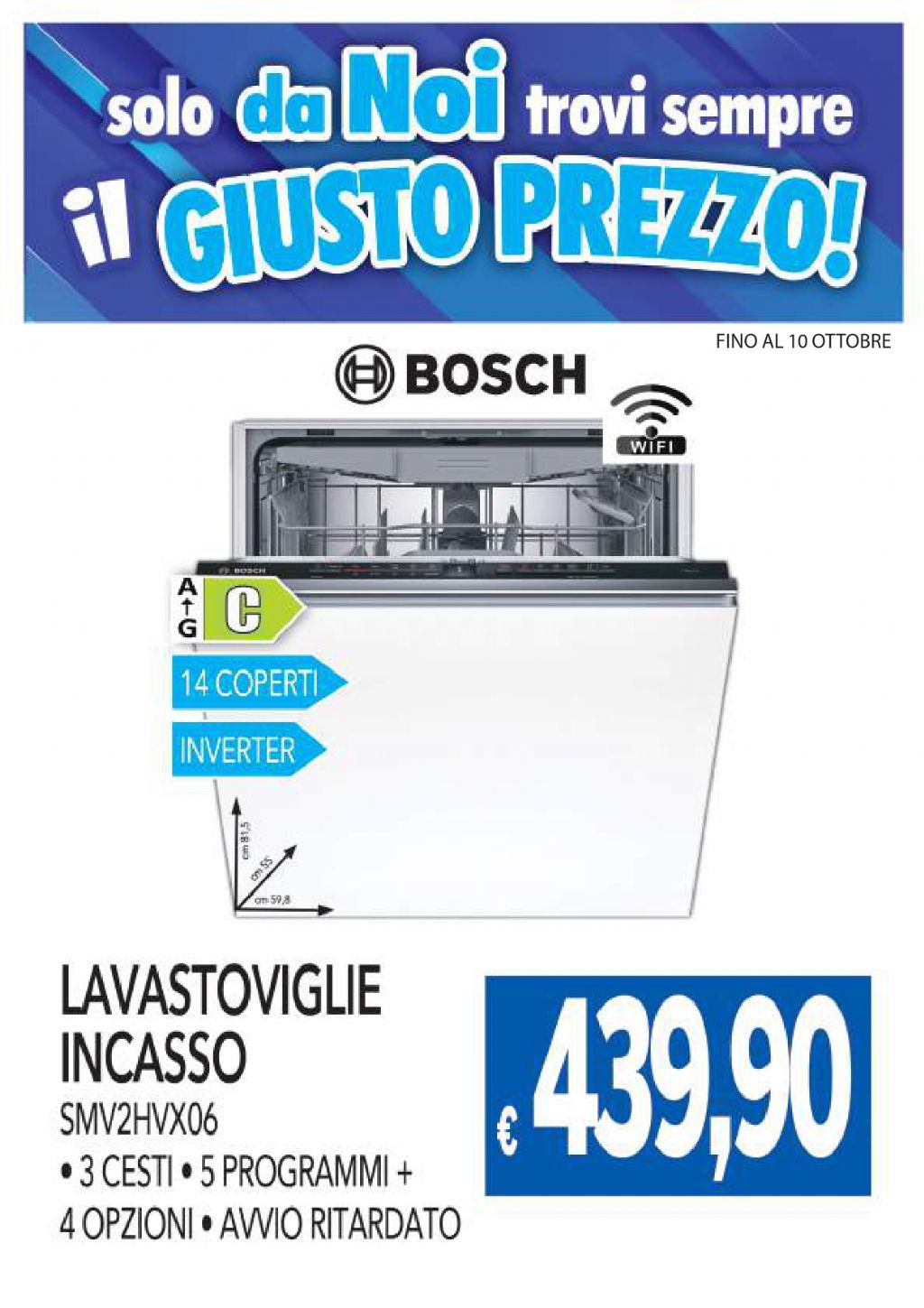 LAVASTOVIGLIE INCASSO BOSCH SMV2HVX06