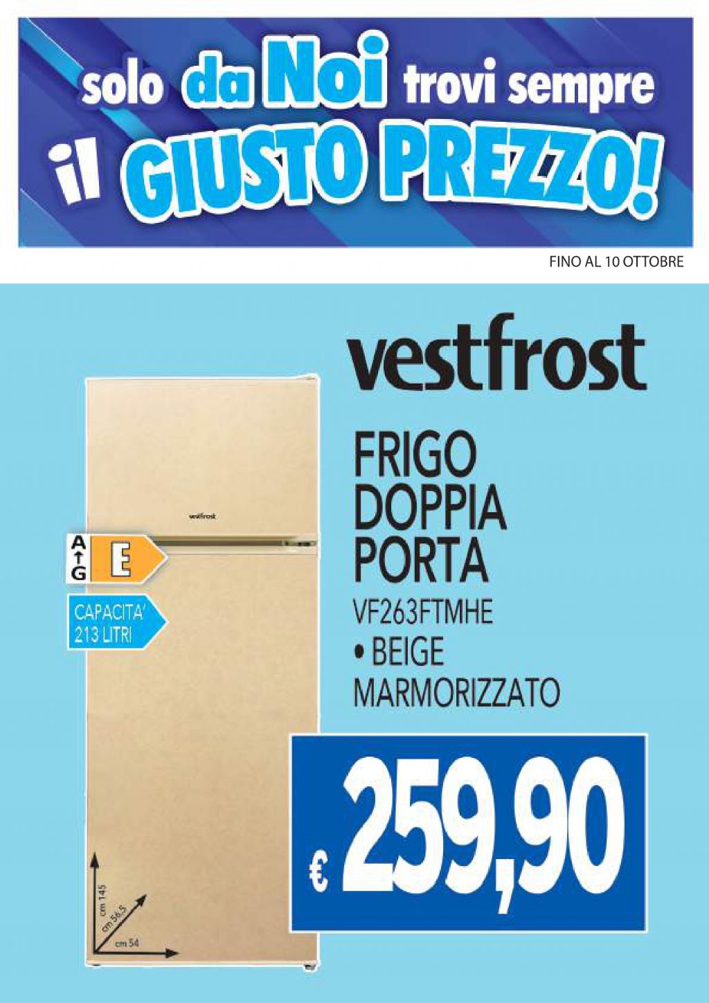FRIGO VESTFROST VF263FTMHE