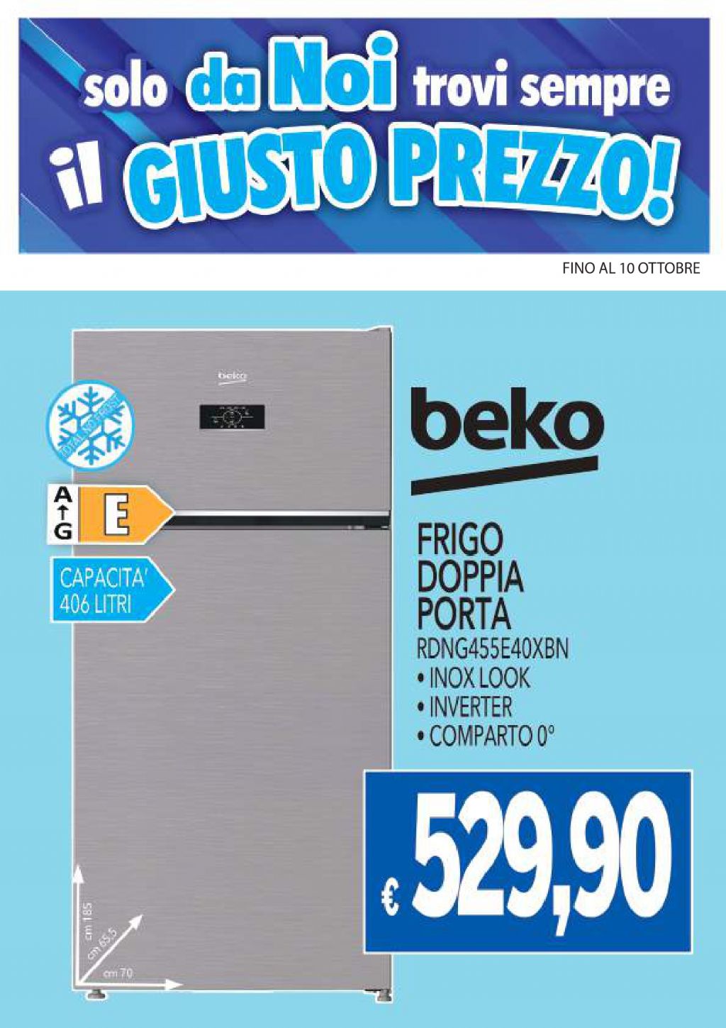 FRIGO BEKO RDNG455E40XBN INOX NO FROST