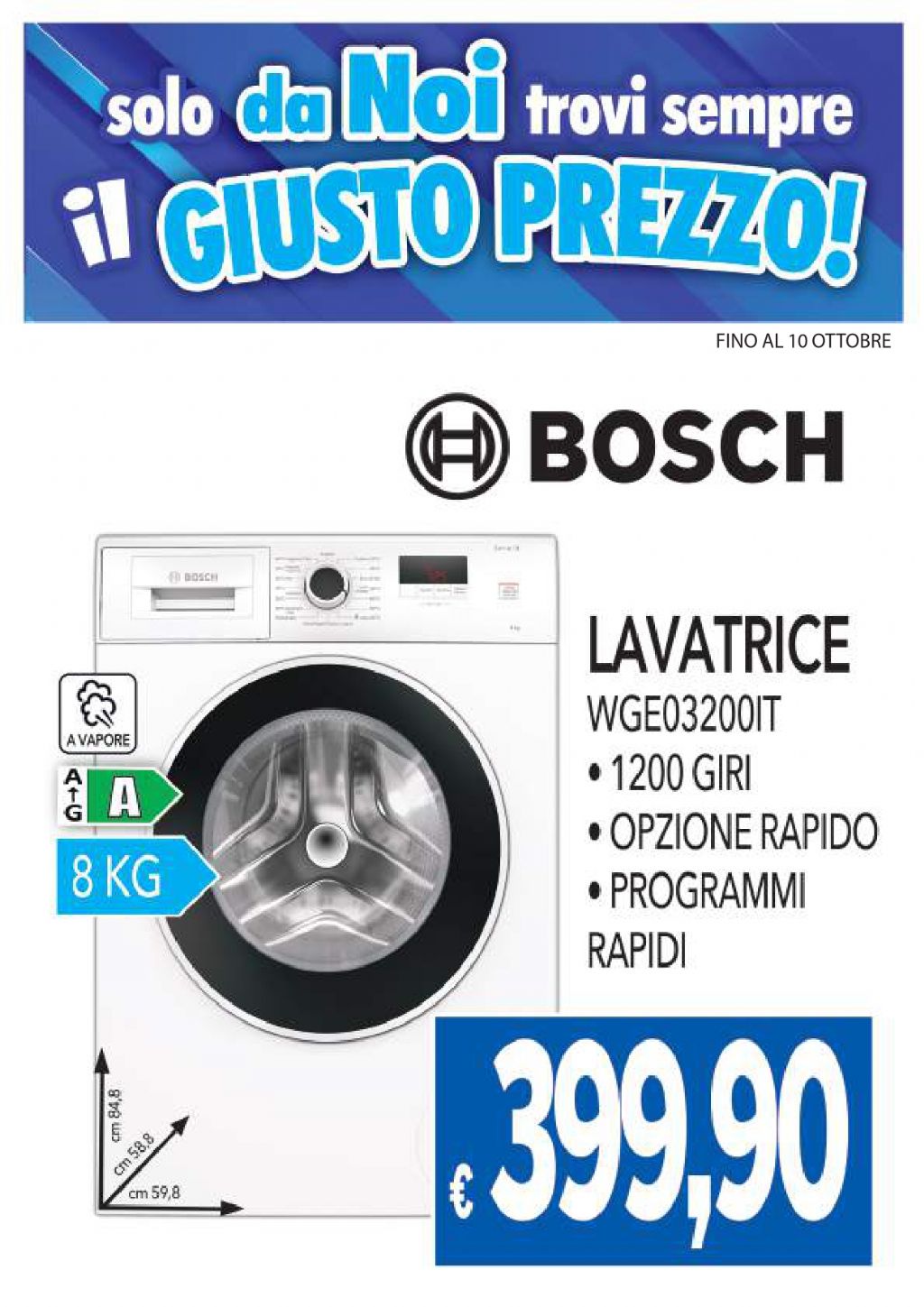 LAVATRICE BOSCH WGE03200IT