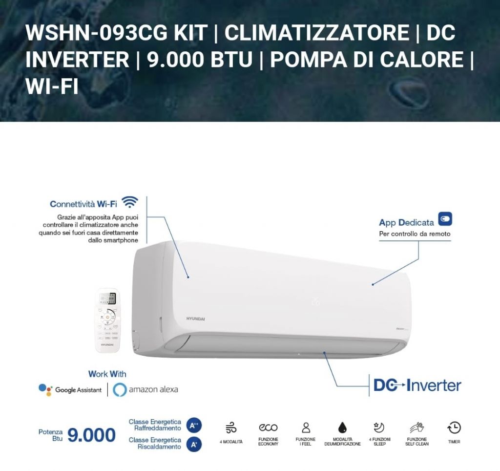 CLIMATIZZATORE HYUNDAI WSHN-093CG KIT 9000 BTU