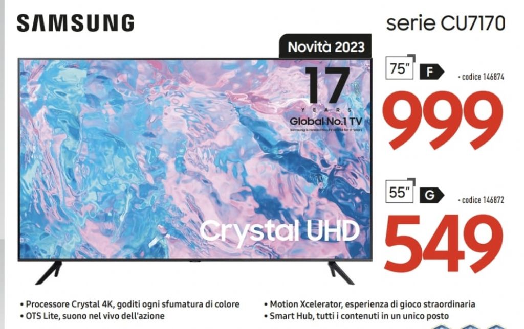 SAMSUNG CU7170 55'' UHD 4K  UE55CU7170UXZT
