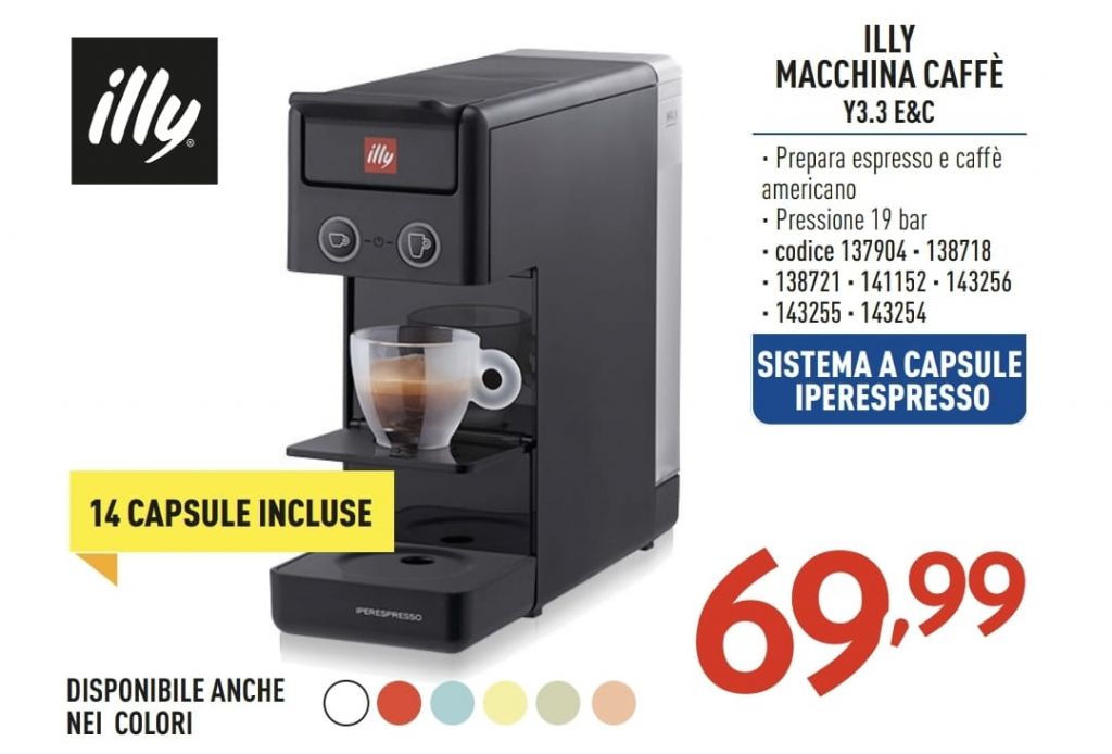 MACCHINA CAFFE' ILLY Y3.3 E&C