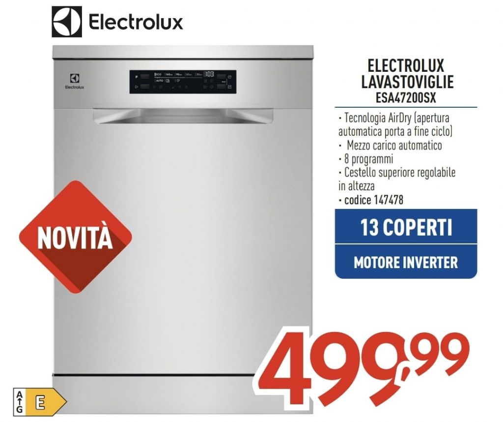 LAVASTOVIGLIE ELECTROLUX ESA47200SX 13 COPERTI