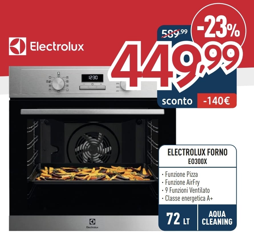 FORNO INCASSO ELECTROLUX EO300X 72L