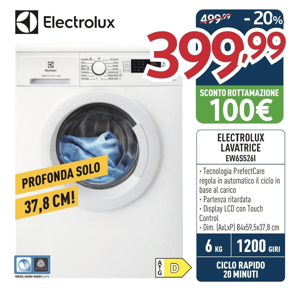 ELECTROLUX EW6S526I LAVATRICE 6KG