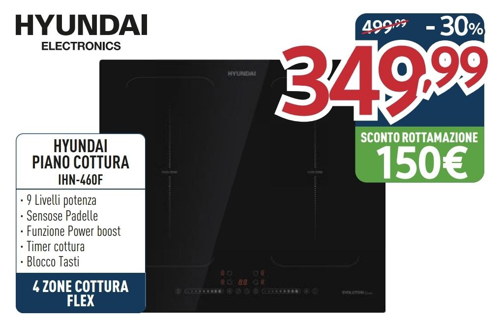 HYUNDAI IHN-460F PIANO COTTURA INDUZIONE