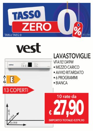 LAVASTOVIGLIE VESTFROST VFA1E1349W