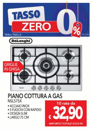 PIANO COTTURA DE LONGHI NSL575X
