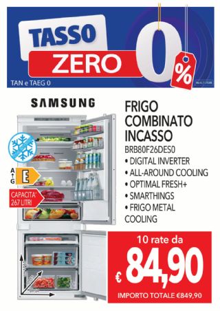 FRIGO INCASSO SAMSUNG BRB80F26DES0