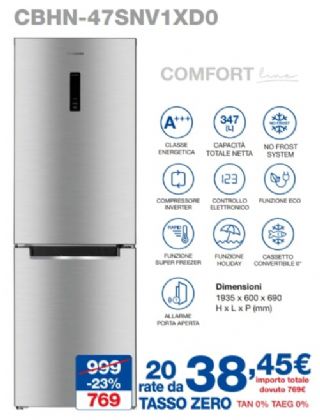 HYUNDAI FRIGO CBHN-47SNV1XD0 INOX COMBINATO A+++