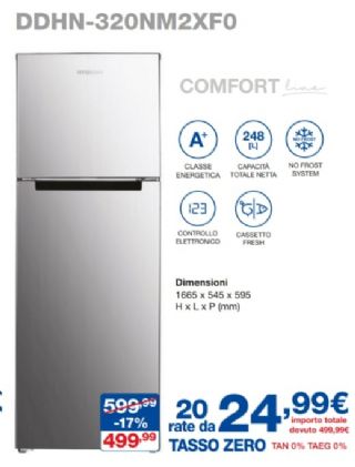 HYUNDAI FRIGO DOPPIA PORTA DDHN-320NM2XF0