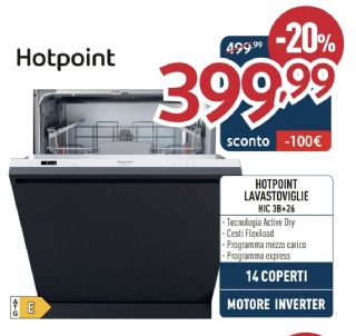 LAVASTOVIGLIE INCASSO HOTPOINT-ARISTON HIC 3B+26