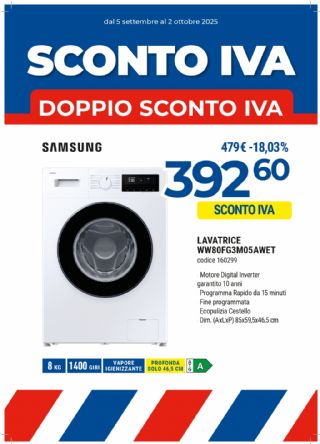LAVATRICE SAMSUNG WW80FG3M05AWET 8KG