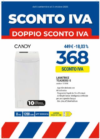 LAVATRICE CANDY TCA283D2-S