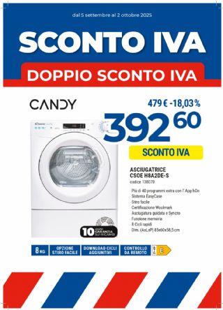 CANDY ASCIUGATRICE CSOEH8A2DE-S