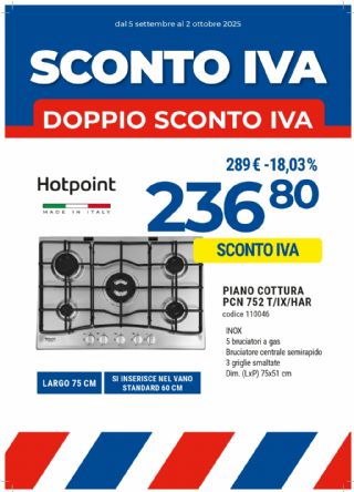 PIANO COTTURA HOTPOINT ARISTON PCN752T/IX/HAR