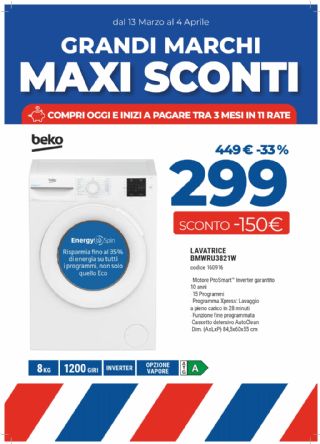 LAVATRICE BEKO BMWRU3821W