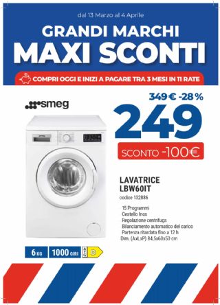 LAVATRICE SMEG LBW60IT 6KG
