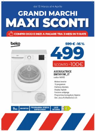 ASCIUGATRICE BEKO BMT491WI-IT