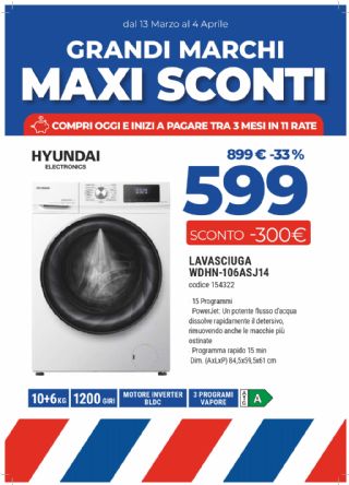 LAVASCIUGA HYUNDAI WDHN-106ASJ14 10KG+6KG