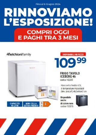 MELCHIONI FRIGO DA TAVOLO ICEBERG 46