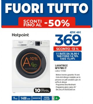 LAVATRICE HOTPOINT-ARISTON NF97WK IT 9KG