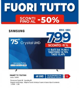 TV SAMSUNG 75U7000