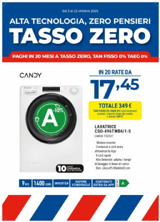 LAVATRICE CANDY CSO-496TWB6/1-S