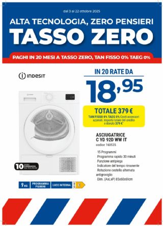 ASCIUGATRICE INDESIT CYD92DWWIT 9KG
