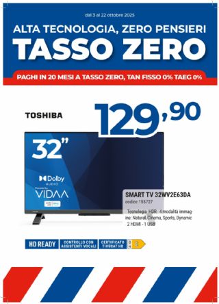 TOSHIBA 32WV2E63DA 32'' SMART TV