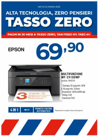 EPSON WF-2910DWF STAMPANTE MULTIFUNZIONE