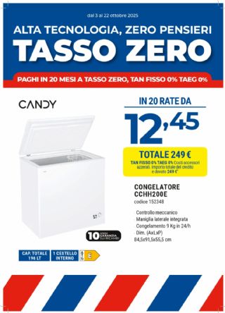 CONGELATORE CANDY CCHH200