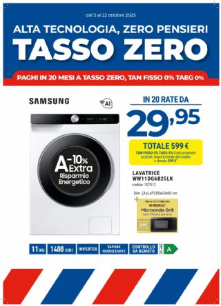 LAVATRICE SAMSUNG WW11DG6B25LK 11KG