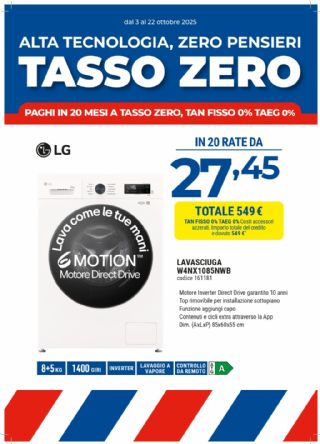 LAVASCIUGA LG W4NX1085NWB