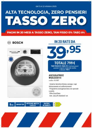 ASCIUGATRICE BOSCH WQG233D1II 8KG