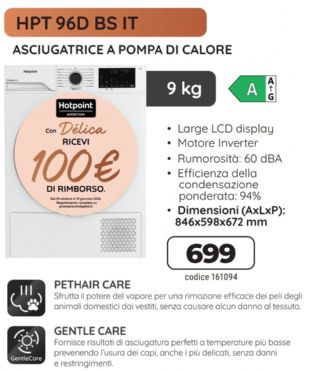 ASCIUGATRICE ARISTON HPT96DBSIT