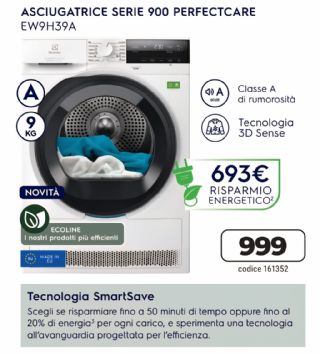 EW9H39A ASCIUGATRICE ELECTROLUX