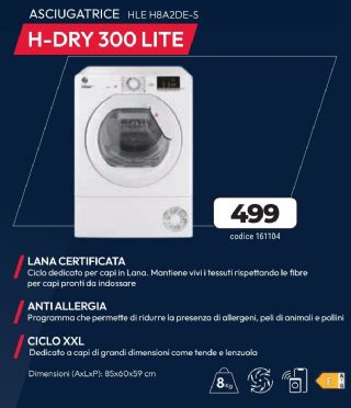 ASCIUGATRICE HOOVER HLEH8A2DE-S