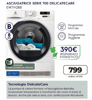 ASCIUGATRICE ELECTROLUX EW7H28B 8KG
