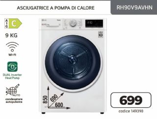 ASCIUGATRICE LG RH90V9AVHN