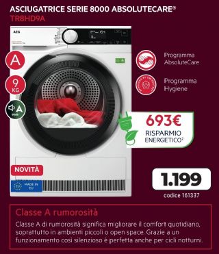 ASCIUGATRICE AEG TR8HD9A